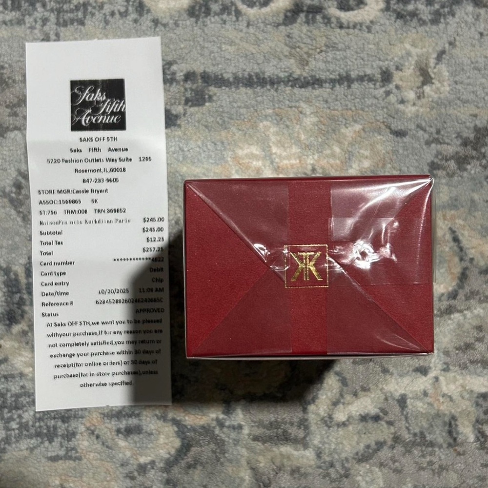 Maison Francis Kurkdjian Baccarat Rouge 540 Box in Deep Red with Gold Foil - Picture 3 of 3